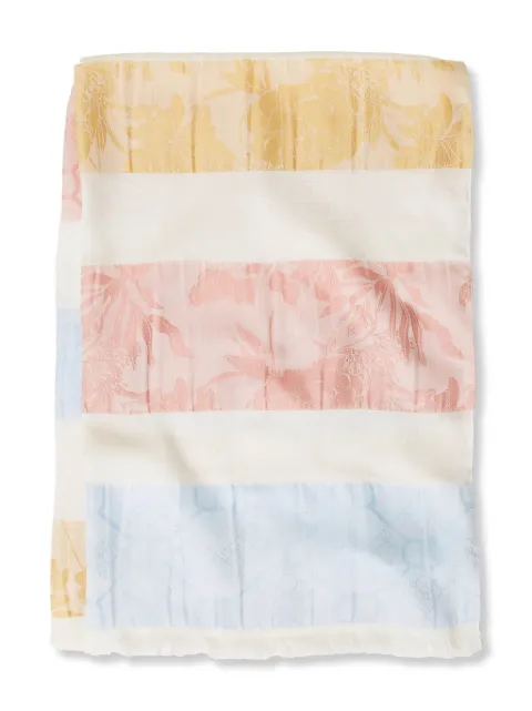 TWINSET floral block-striped scarf Pink 251TA4320