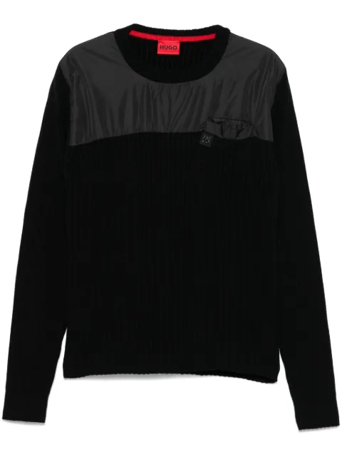 HUGO panelled sweater Black 50524566