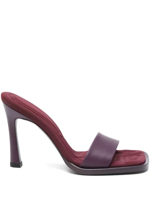 The Attico 100mm leather mules Purple 250WSH00853LBT019AA