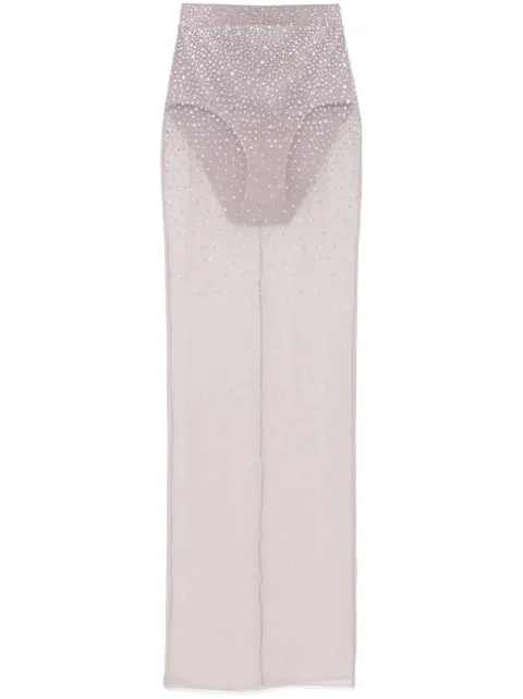 Alex Perry crystal mesh maxi skirt Purple S0177