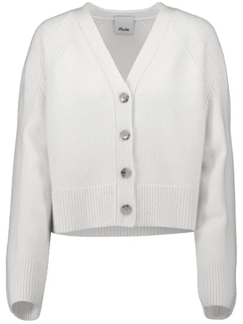 Allude buttoned v-neck cardigan White 17030