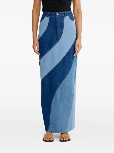 SIGNIFICANT OTHER diagonal-panel denim skirt Blue SL2410117S