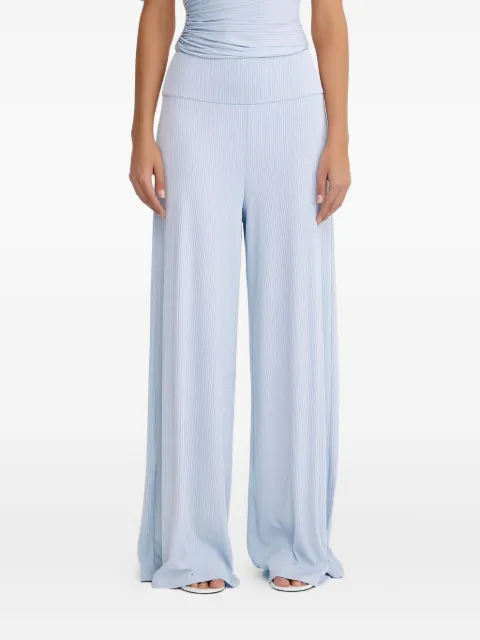 SIGNIFICANT OTHER textured wide-leg trousers Blue SD2410155P