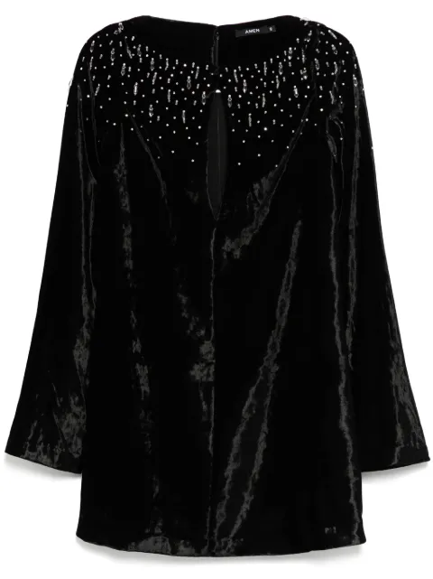 Amen velvet short dress Black AMW24426