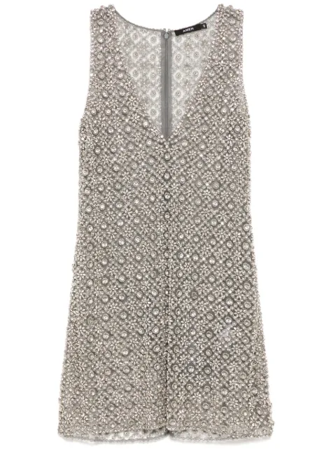 Amen net-embroidered mini dress Silver ACW24402