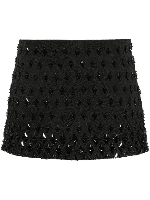 Amen jaquard mini skirt Black AMW24309