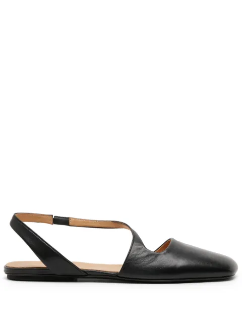 Marsèll Quadrangolo leather ballet flats Black MW8491P015