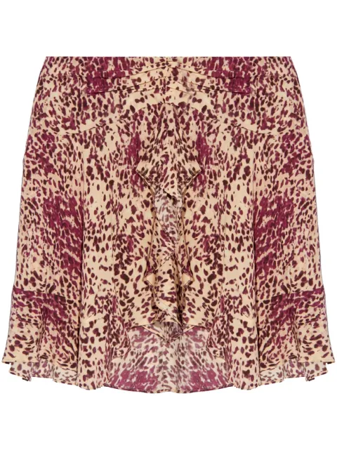 ISABEL MARANT Ozany draped mini skirt Neutrals JU0337FAC1J05I