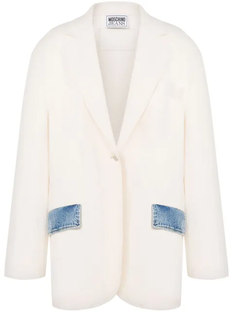 MOSCHINO JEANS single-breasted blazer Neutrals A05083717