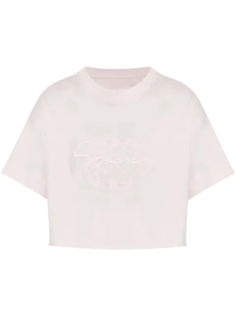 Givenchy cotton cropped T-shirt Pink BW70C5GYPV