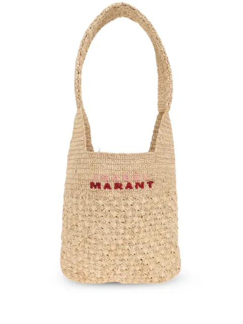 ISABEL MARANT Praia Small raffia bag Neutrals PP0181FAB1X17M
