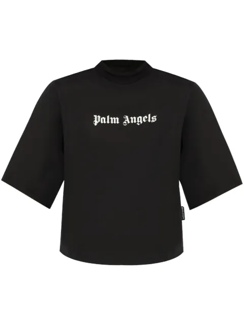 Palm Angels logo-print T-shirt Black PWAA020C99JER0161001