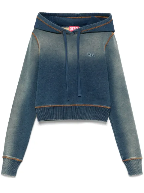 Diesel logo-embroidered hoodie Blue A168330GIAT