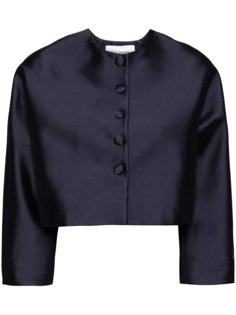 Dice Kayek cropped jacket Blue V520
