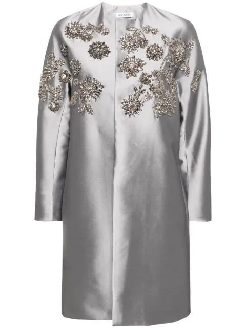 Dice Kayek Embellished coat Grey M106WB