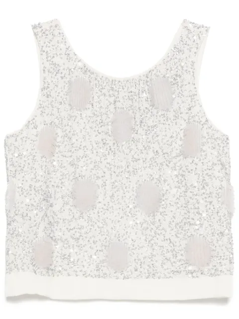 Dice Kayek embellished sparkle blouse White C672