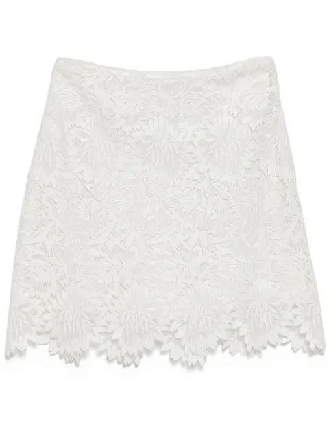 Ermanno Scervino floral lace mini skirt White D442O714