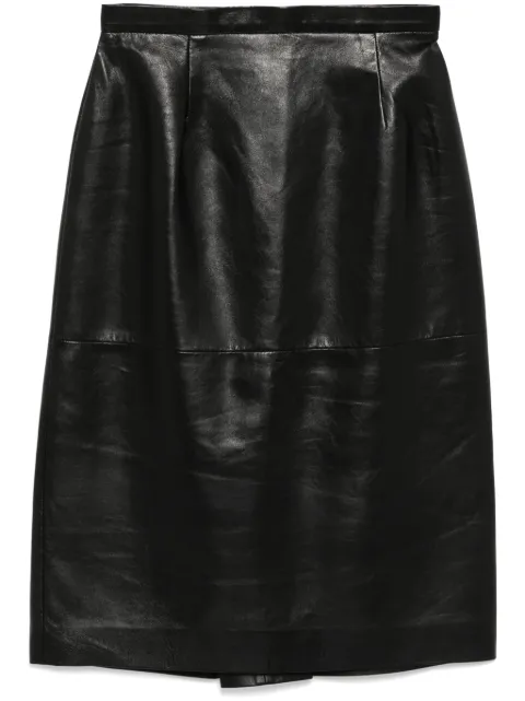 Ermanno Scervino lambskin pencil skirt Black D3620705
