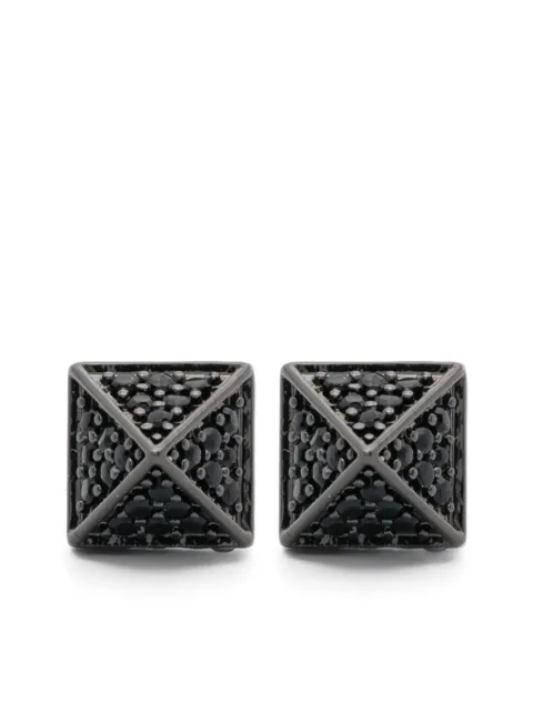 Eddie Borgo Pavé Pyramid earrings Black EE1095P04