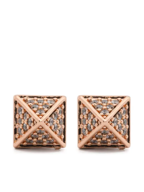 Eddie Borgo Pavé Pyramid earrings Pink EE1095P030C