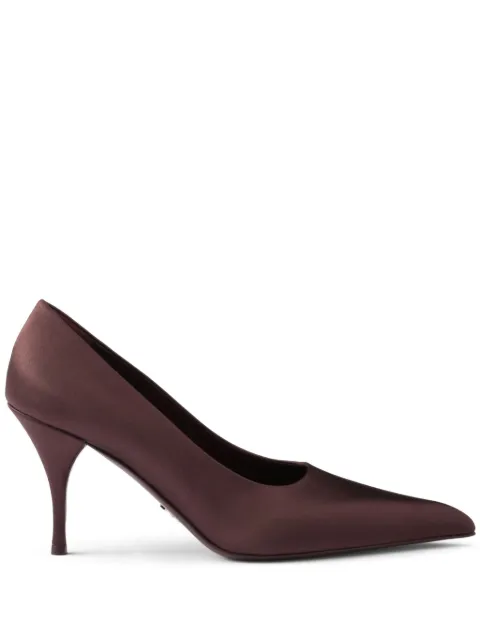 Prada 85mm satin pumps Red 1I484NFA085049