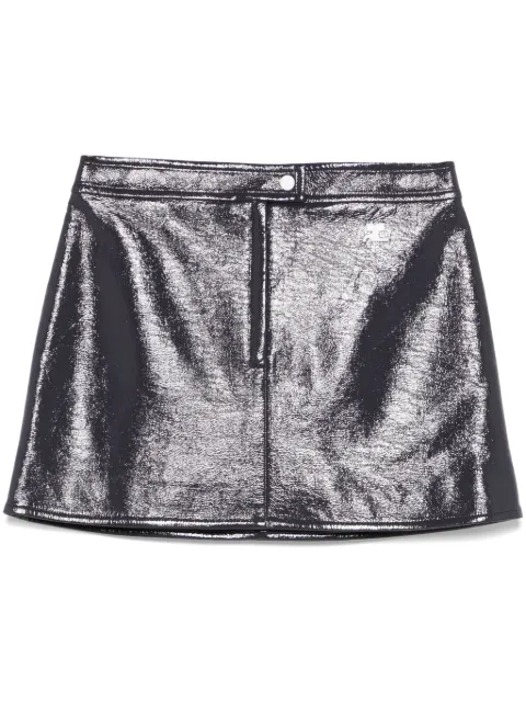 Courrèges Reedition Vinyl mini skirt Blue 223CJU001VY0014