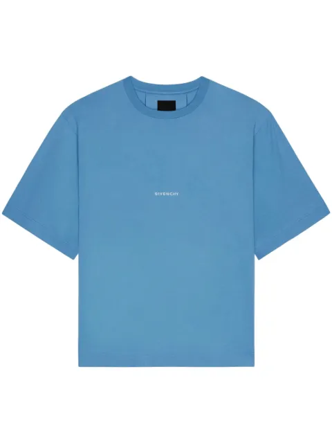 Givenchy logo-print T-shirt Blue BM712H3YMY495