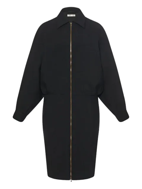 The Row Mave zip-front balloon-sleeve dress Black 8315W3161
