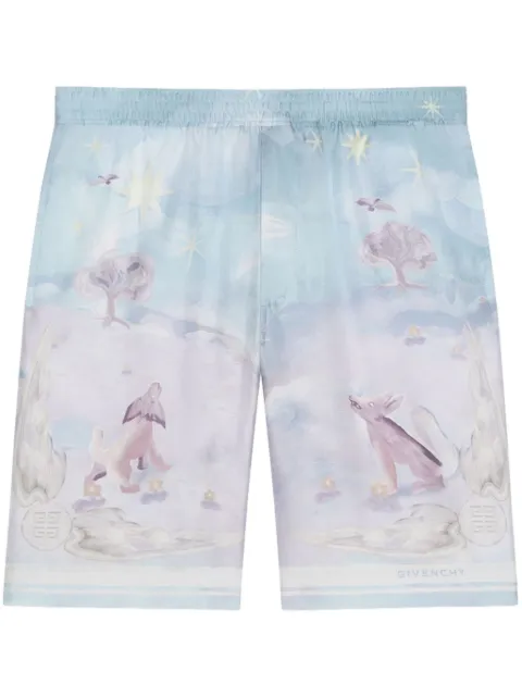 Givenchy silk shorts Blue BM51FU15N1