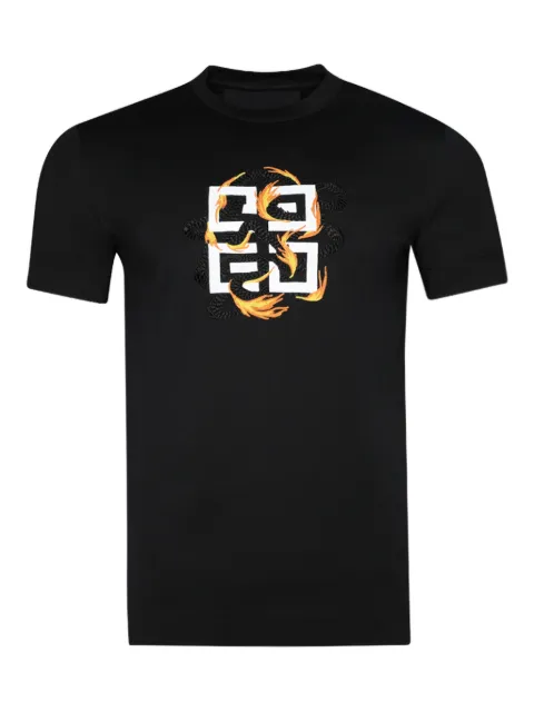 Givenchy slim-fit graphic-print T-shirt Black BM716G3YLV