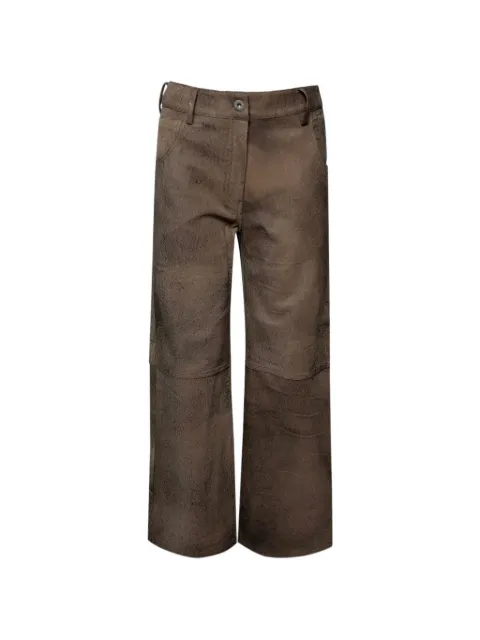 Interior textured panel trousers Brown INT715SS24