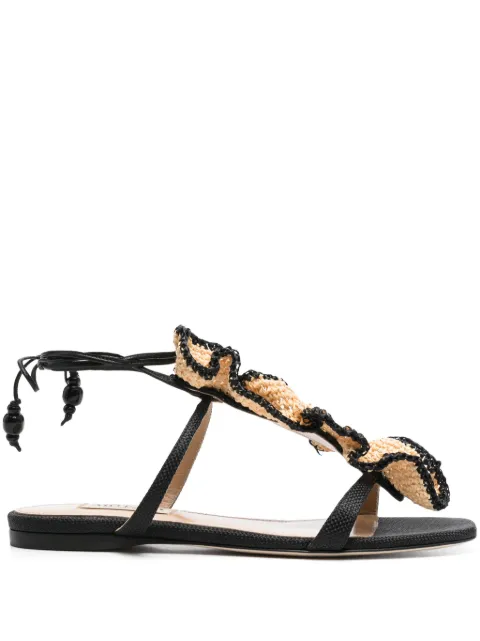 Arteana Portofino flat sandals Black SS25PORNERSFL