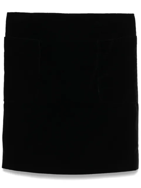 CHANEL Pre-Owned 1980s velvet mini skirt Black CHA450LU