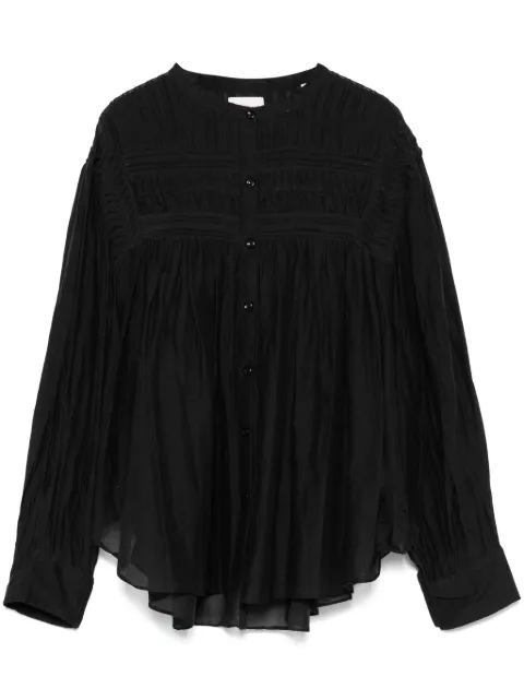 MARANT ÉTOILE Plalia long-sleeves blouse Black HT0002FCB3J04E