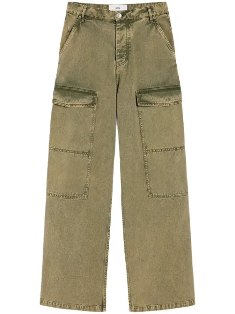 AMI Paris wided-leg cargo jeans Neutrals E25HTR306DE0064