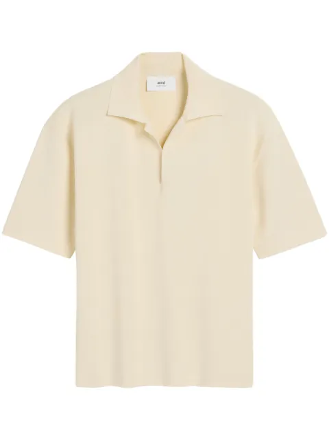 AMI Paris short-sleeve polo shirt White E25UPL164KN0064