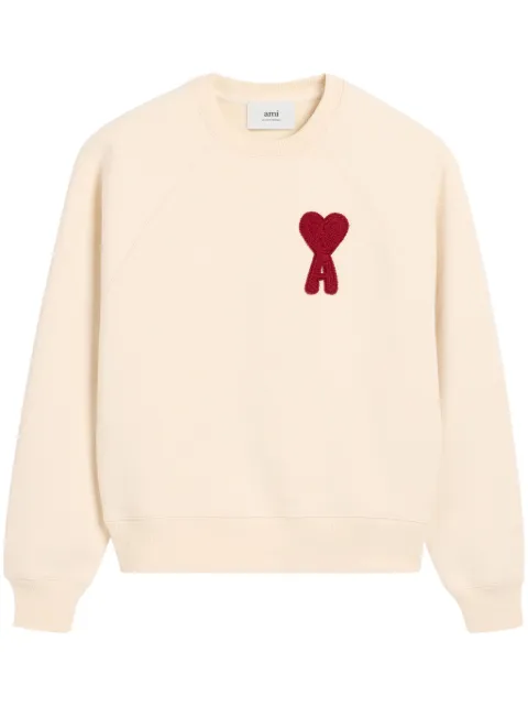 AMI Paris Ami de Coeur patch sweatshirt White H25USW065747