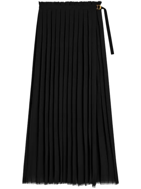 AMI Paris long pleated skirt Black E25FSK353PL0027
