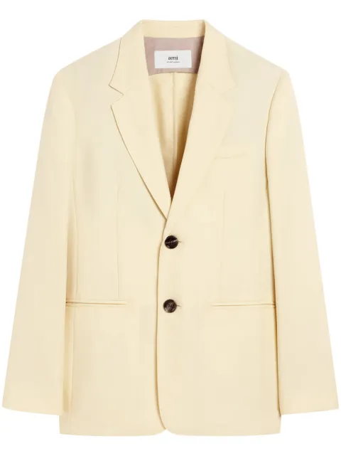 AMI Paris semi-lined blazer Neutrals E25FBV011WV0068