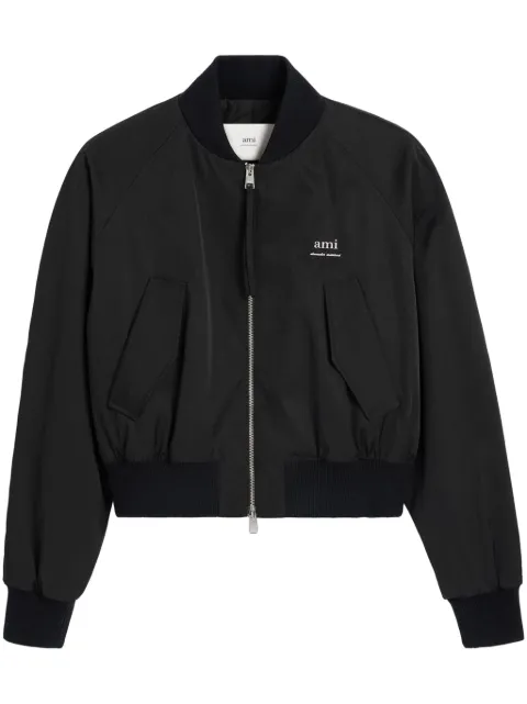 AMI Paris technical bomber jacket Black E25HJK012PA0007