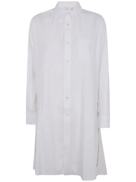 sacai pleated shirtdress White SCW225