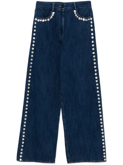 Forte Forte button-detail straight-leg jeans Blue 13546BISMYPANTS
