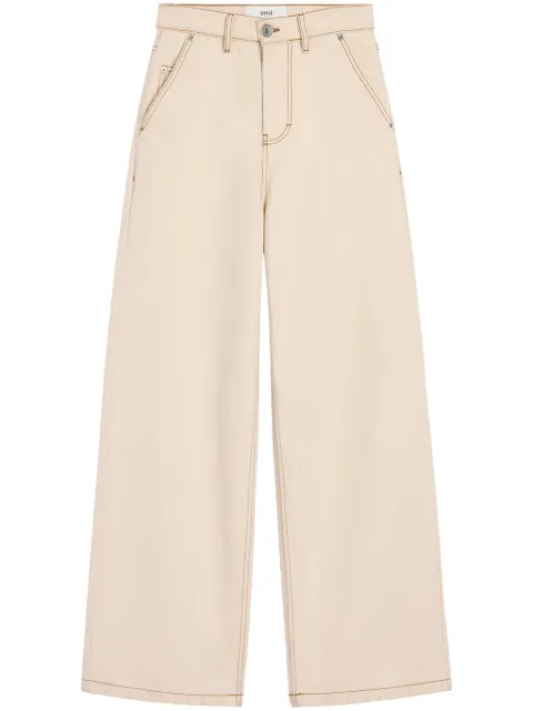AMI Paris wide-leg jeans Neutrals H25FTR456DE0039