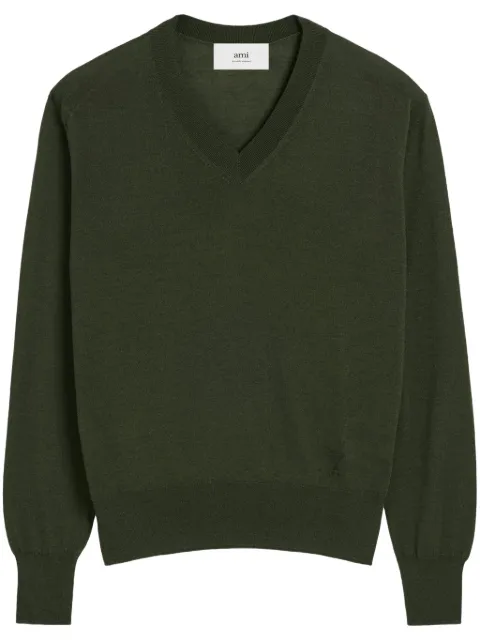 AMI Paris Ami de Coeur sweater Green E25HKS266KN0066