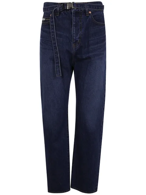 sacai belted straight jeans Blue SCW209