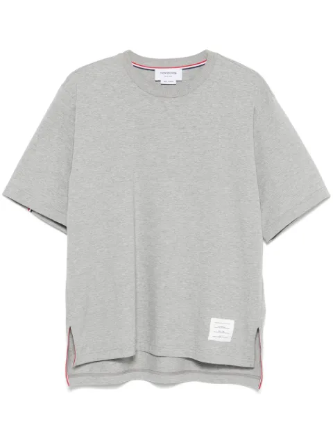 Thom Browne RWB stripe-detail T-shirt Grey MJS288A00042