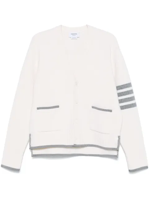 Thom Browne 4 Bar Stripe cardigan White MKC608AY1029