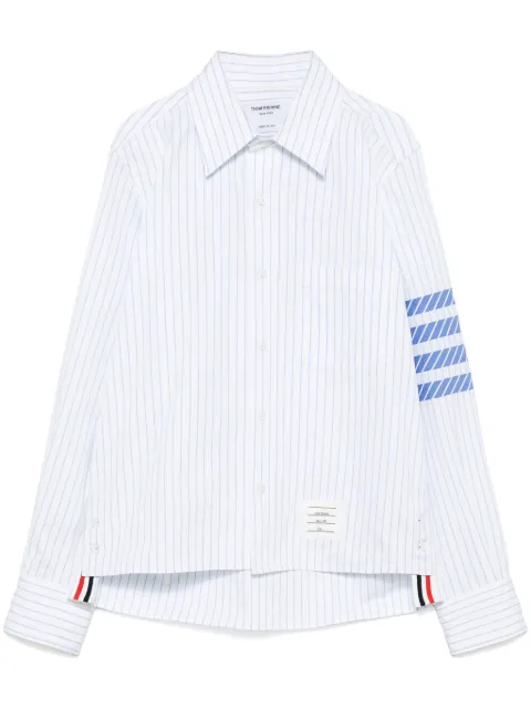 Thom Browne pinstripe poplin 4-Bar shirt White MWL422AF0916