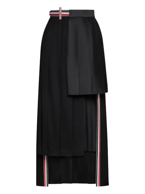 Thom Browne pleated panelled maxi skirt Black FGCA33C07962