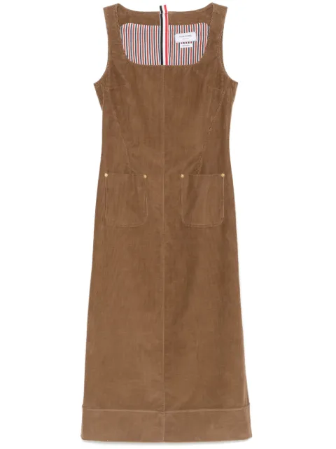 Thom Browne corduroy midi dress Brown FDSF20AF0957